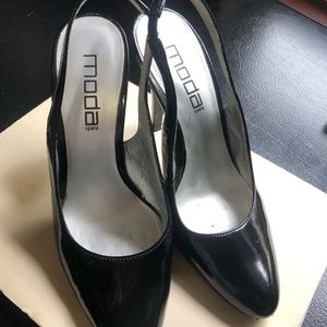 Black patent leather shoes